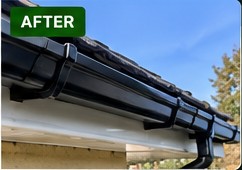 After: replacement guttering fitted